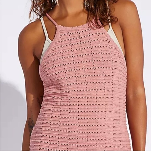 Free People Mallorca Fauxchet Crochet Sweater Maxi Dress NWT - Picture 2 of 14